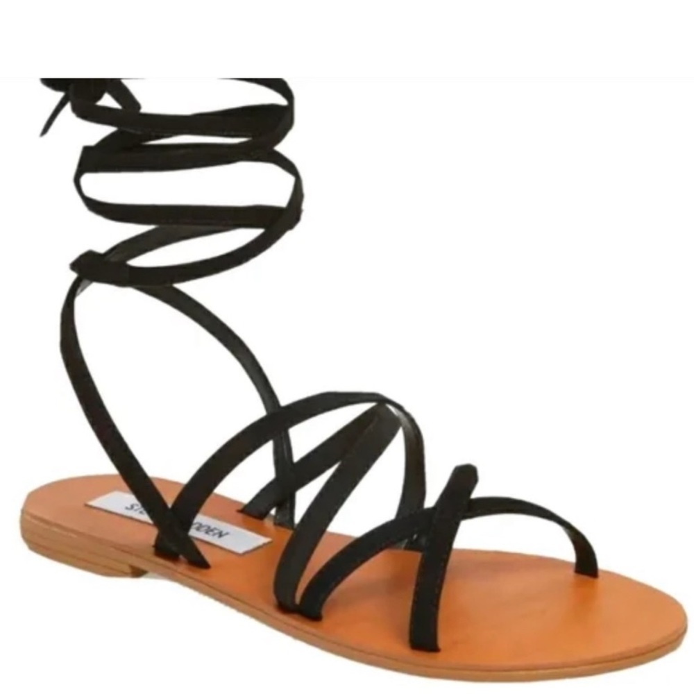 Steve Madden Black Gladiator Sandals